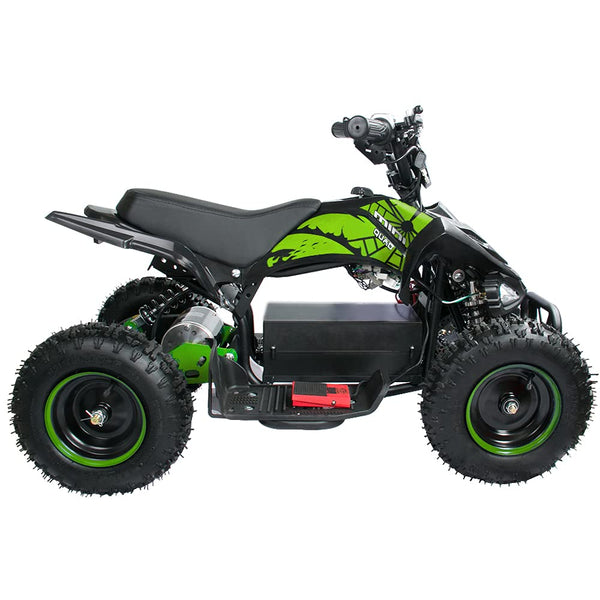 Zorax 36V 1000W Yellow 6'' Tyre Battery Powered Kids Mini ATV Quad Bike (Foot Brake - 3 Speeds - LED Light - Forward/Neutral/Reverse - CE Approved - MAX Capacity: 65KGS) Children's Electric Ride on