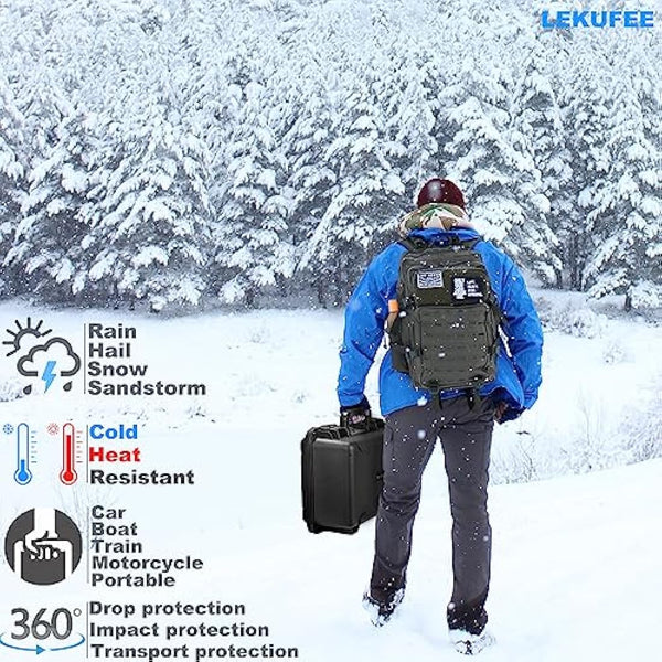 LEKUFEE Waterproof Carrying Case for DJI Mavic 3 Pro/Classic/Combo/RC Pro/RC/N1/Goggles 2/Integra/Motion/RC Motion 2 & Accessories (Case Only)