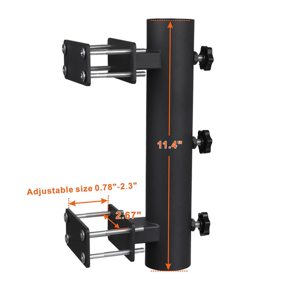 VANROUG Heavy Duty Parasol Holder Patio Umbrella Stand Mount Umbrella Stand Bench Buddy Umbrella Holder Fixed Clip Umbrella Clamp for