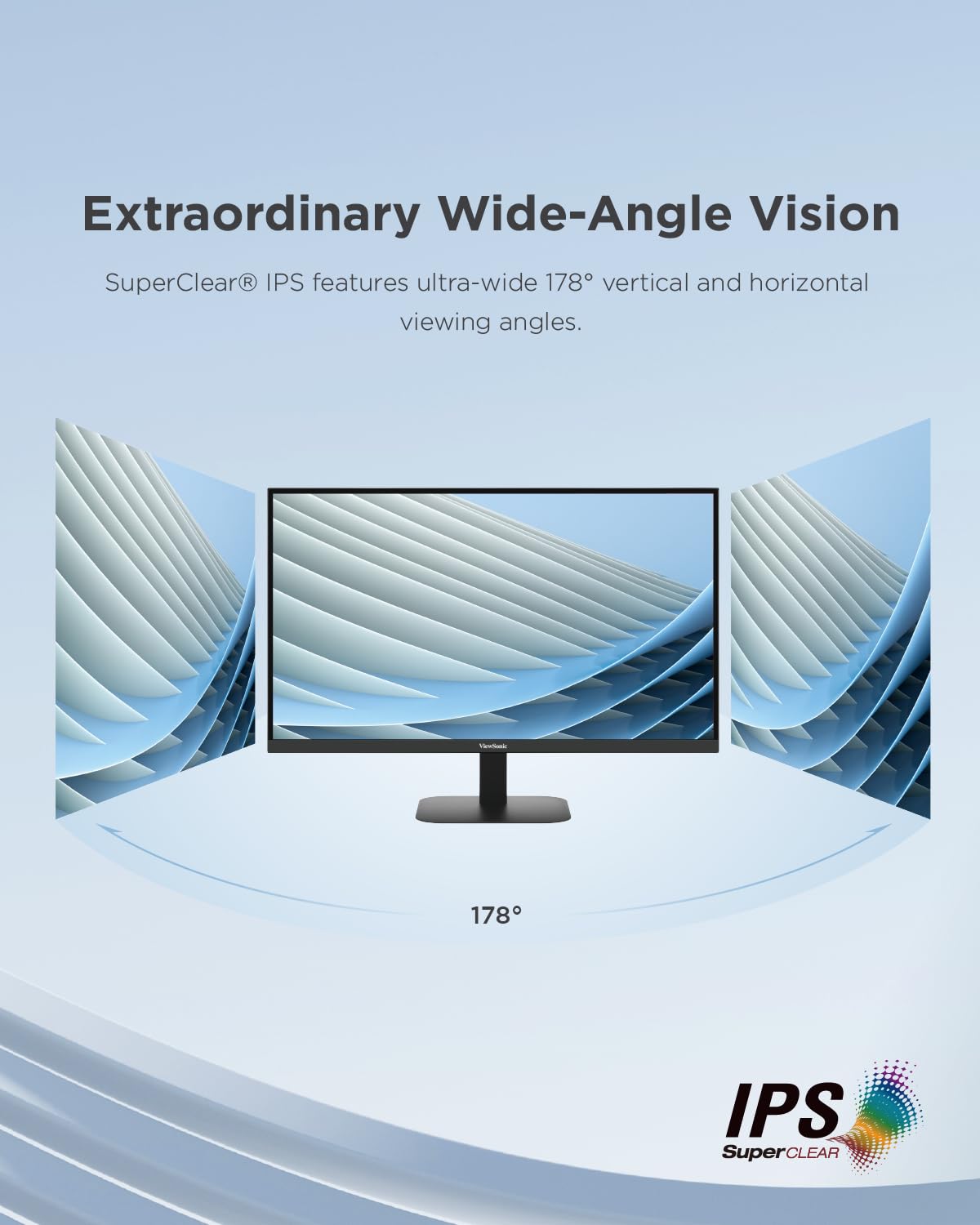 ViewSonic VA3209-2K-MHD 32-inch 2K QHD IPS Monitor, 75Hz VRR, HDR10, with HDMI, DisplayPort, Integrated Speakers