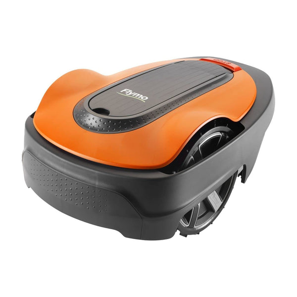 Flymo EasiLife 250 GO Robotic Lawn Mower - Cuts Up to 250 sq m, Ultra Quiet Mowing, Manicured Lawn, Bluetooth Application Control, Safety Sensors, Hose Washable, Lifestyle Functions, Orange and Grey