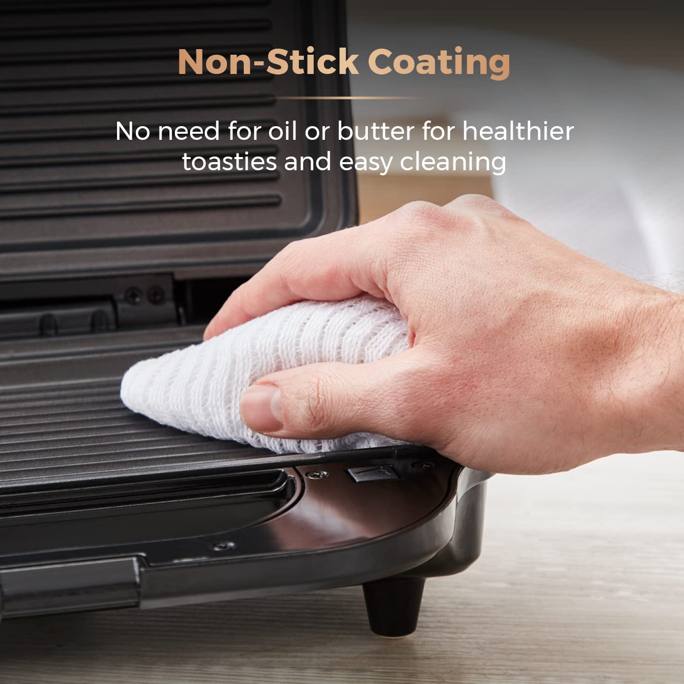 Tower T27032 3-in-1 Deep Filled Snack Maker with Non-Stick Coated Plate and Automatic Temperature Control, 900W, Stainless Steel