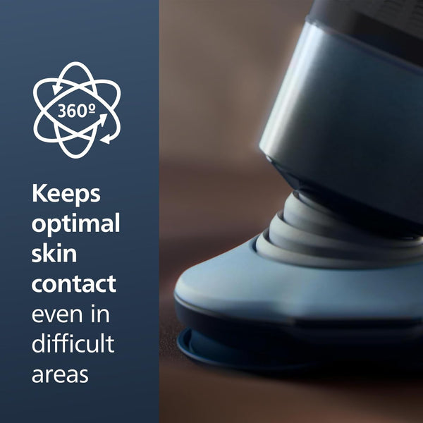 Philips Shaver 5000X Series, Wet and Dry Electric Shaver, Razor with SkinProtect Technology, 360 Flexing Head, 1 h Charging/5 min. Quick Charge, P-Cap Silver, Model X5004/00