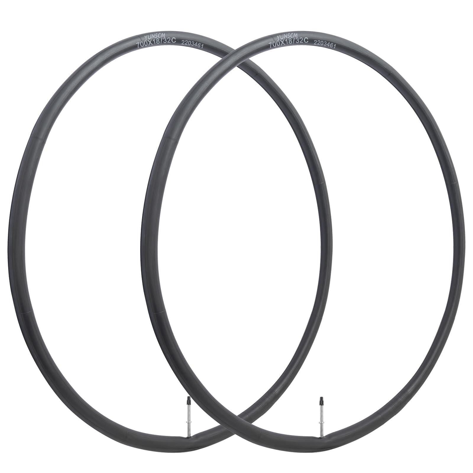 6PCS 700C Heavy Duty Bike Tubes 700x18C/32C 18/32-622 Bicycle Tubes FV60mm Presta Valve and 2 Rim Strips Compatible with 700x18C 700x20C 700x23C