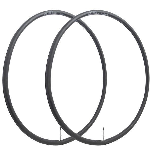 6PCS 700C Heavy Duty Bike Tubes 700x18C/32C 18/32-622 Bicycle Tubes FV60mm Presta Valve and 2 Rim Strips Compatible with 700x18C 700x20C 700x23C