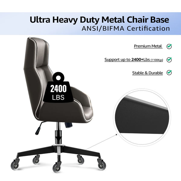 Mastery Mart 28"Heavy Duty Office Chair Replacement Base(2400Lbs), Office Chair Base Replacement Universal Caster and Gas Cylinder Size, Matte Black