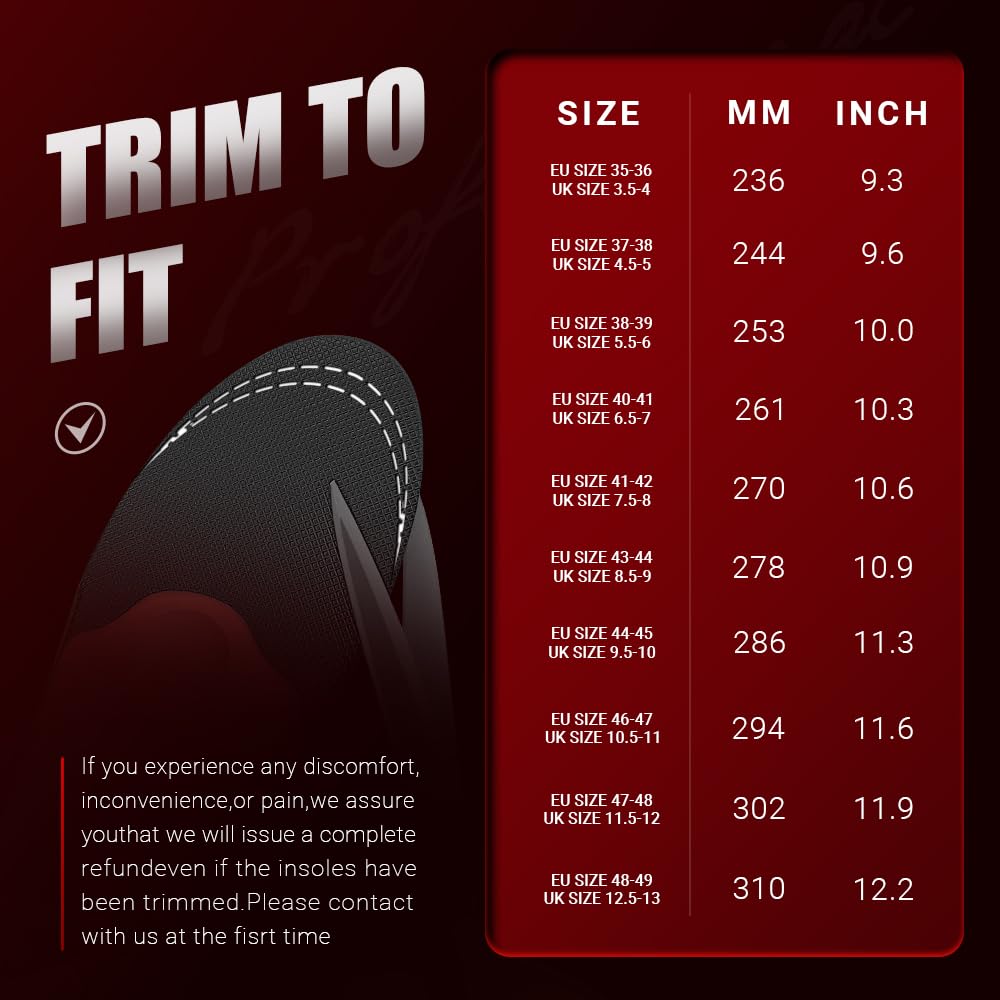 VALsole Orthotic Insole,Arch SupportFor Insole,Plantar FasciitisInsole,for OverPronation,Flat Feet,Metatarsalgia,Heel Pain, Insoles for Men and Women,Blue (UK 9-28cm, Blue-V227)