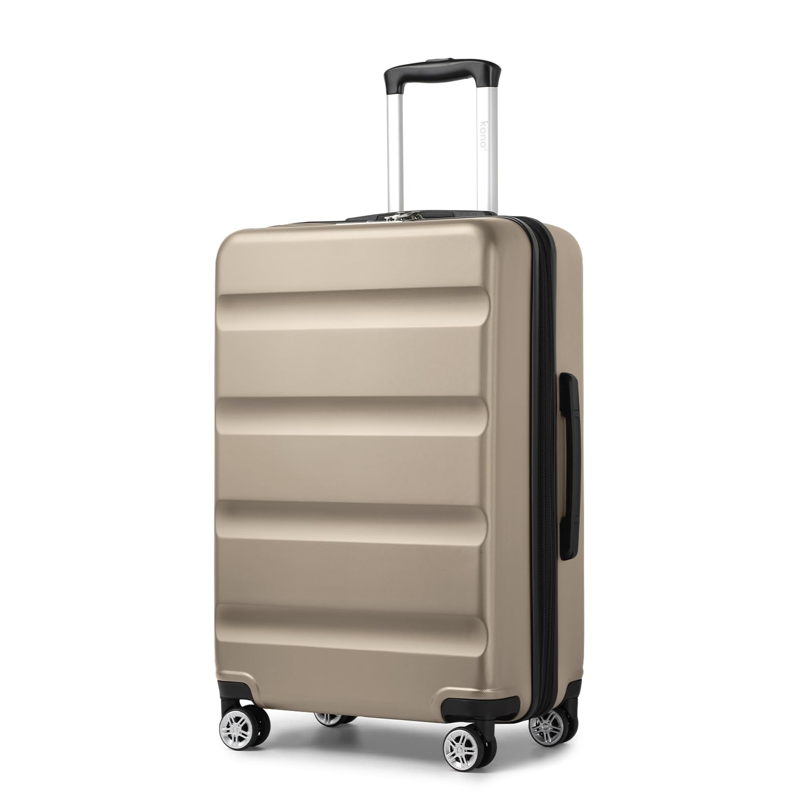 Kono Lightweight 28" Large Suitcase | Hard Shell with TSA Lock | 4 Dual Spinner Wheels | Expandable Design for Easy Travel | Perfect for Business & Vacation (Cream White,75x47.5x29.5cm)