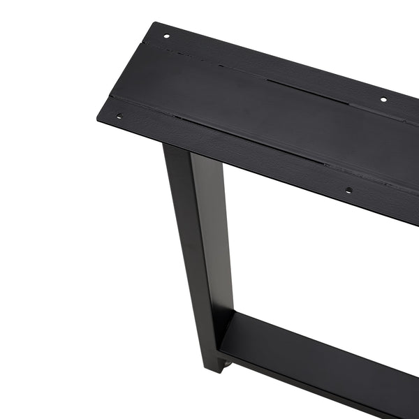 INMOZATA Table Legs, Set of 2 Heavy Duty Industrial T-shaped DIY Furniture Legs Metal with Widened Mounting Plate for Desk Dining Table Coffee Table Breakfast Bench, W60 X H72cm