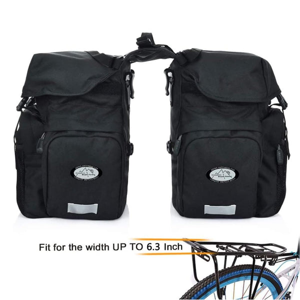 ZTZ?UK Stock? Canvas Cycling Bicycle Bike Pannier Rear Seat Bag Rack Trunk (Waterproof, Roll-Up) Green Size: M,L,XL