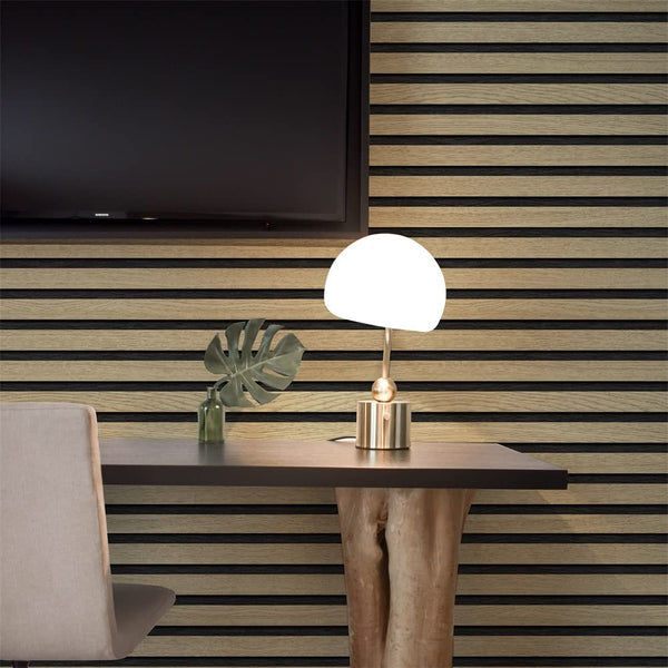 myforHD Self-Adhesive Wood Grating Wallpaper Wood Stripe Grain Natural Wooden Slats Wallpaper Peel and Stick Contact Paper PVC Vinyl Film Removable Waterproof