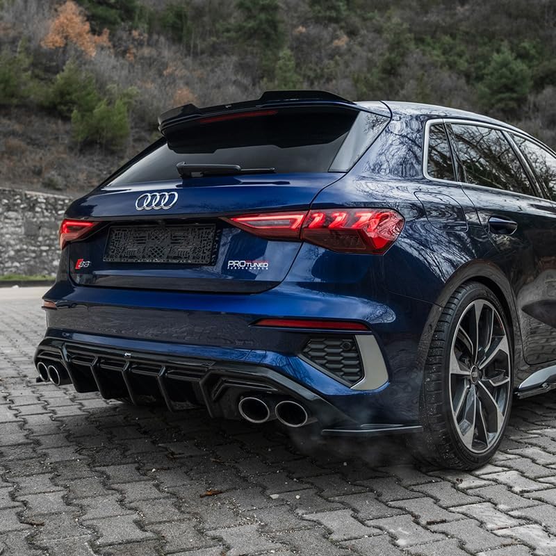 Oneway Roof Spoiler compatible with Audi A3/S3/RS3 (8Y) Sportback 2020-2024 - Gloss black