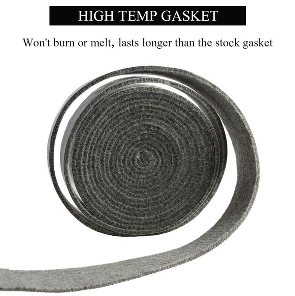 KAMaster High Temp Grill Gasket Replacement Fit Large/XLarge Big Green Egg BBQ Smoker Gasket Pre-Shrunk Accessories Self Stick Felt 14ft Long, 7/8"
