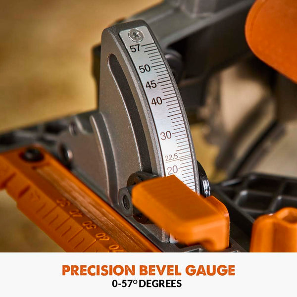 Evolution Power Tools R185CCSX Circular Saw With 1020 mm 3-Piece Track | Multi-Material Blade, Cuts Wood, Metal, Plastic & More | Incl Dust Port Adapter | 185mm (230v)