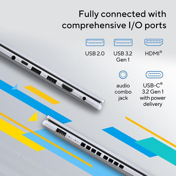 ASUS Vivobook 16 X1605VA Laptop | 16.0" WUXGA 16:10 Screen | Intel Core 7-150U | 16GB RAM | 1TB PCIe SSD | Windows 11 | Silver
