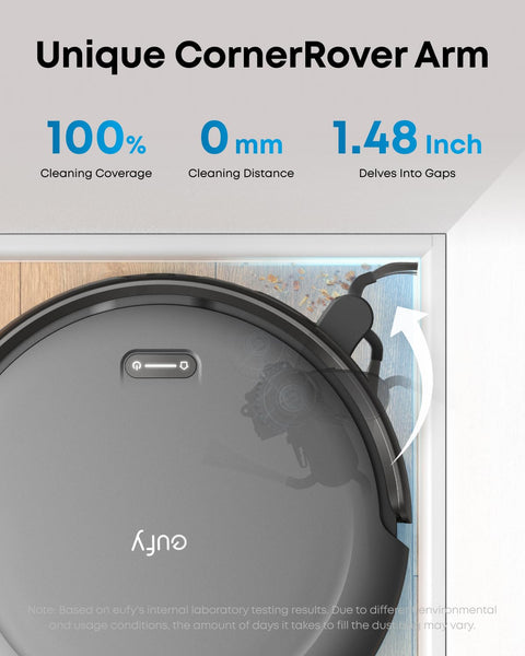eufy Robot Vacuum C10 with Self Empty Station, 4,000Pa, 2.85-Inch Ultra-Slim Body, Up to 60 Days of Hands Free Cleaning,Carpet Cleaning, Edge Expansion Brush, Quiet, Point Laser Navigation