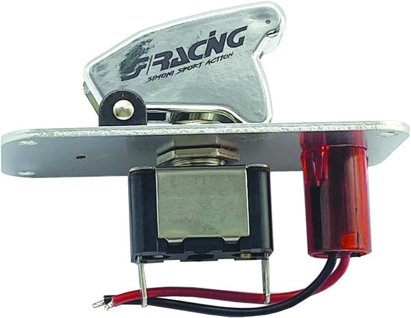 Simoni Racing ISR/3X-L Universal Switch Chrome Panel, White Cromo