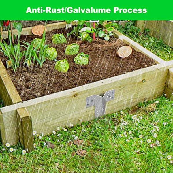 Dijia 20 Pack Railway Sleepers Brackets- Heavy Duty Sleeper Stakes for Railway Sleepers Garden Pathway Garden Edging Sleepers Fixing, steel