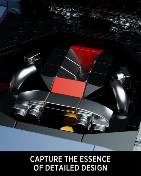 Nifeliz GTRS-35 Sports Car Building Set, 1:14 Scale Collectible Car Model Kit for Display, Gift for Adult Car Enthusiasts (NF10285)