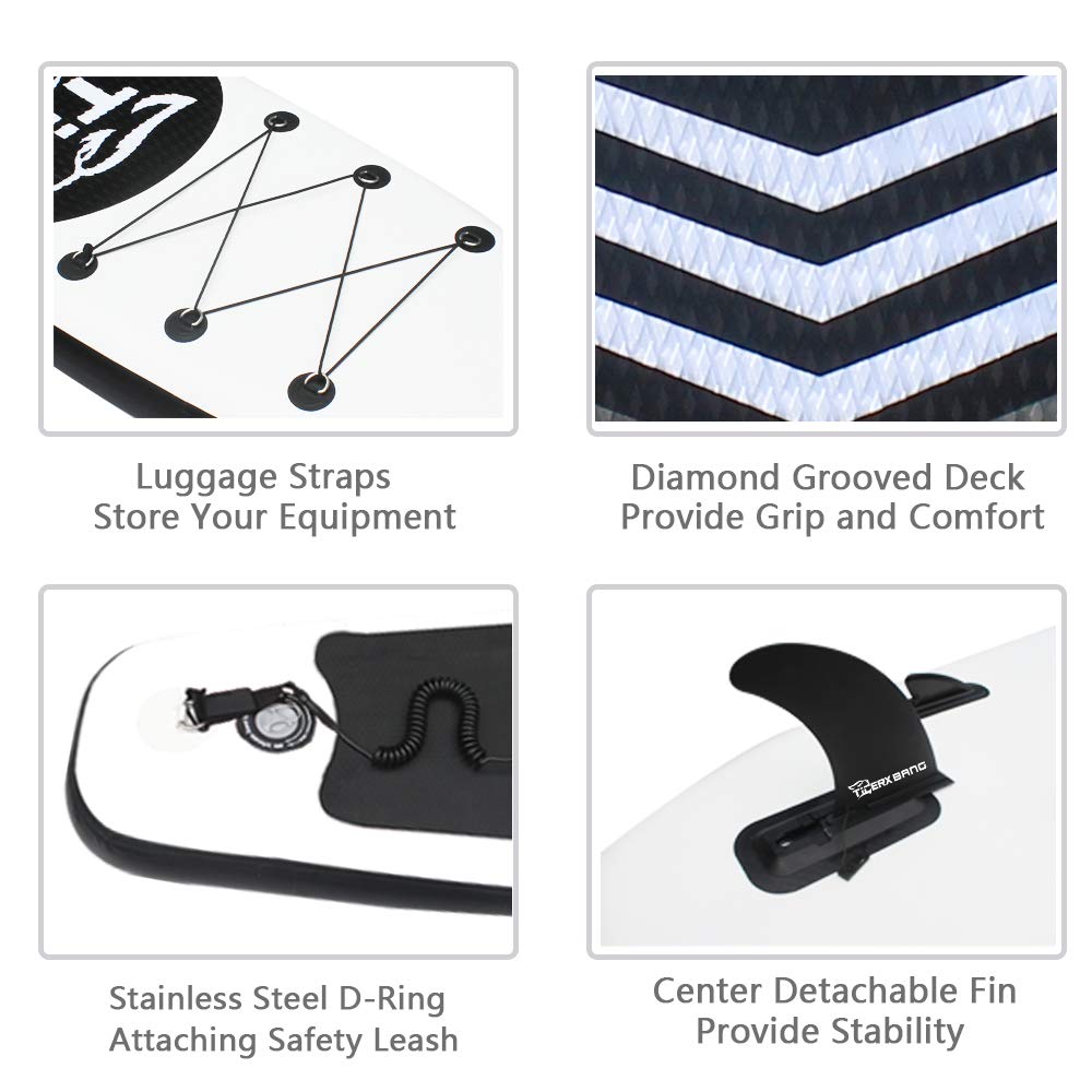 TIGERXBANG Inflatable Stand Up Paddle Board SUP Board with Kayak Seat |320x82x15cm| 305x82x15cm| for Adults/Kids| ISUP PaddleBoarding Complete Kit