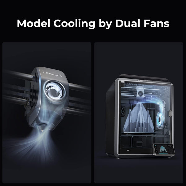 Creality K1C 3D Printer, 600mm/s Fast Speed Clog-Free Extruder Auto Leveling 3D Printers with AI Camera for 300°C Printing,Switchable Silent Mode Reliable Carbon Fiber 3D Printing 220*220*250mm(Black)