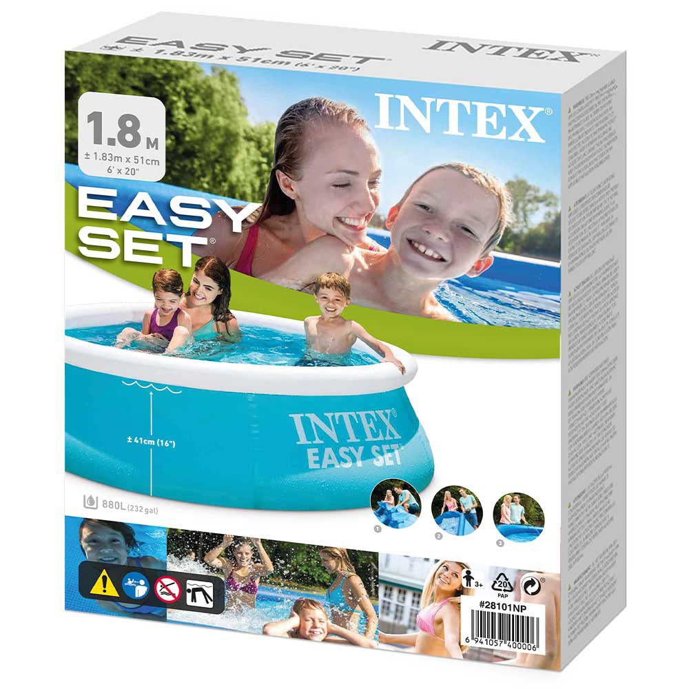 Intex 6ft x 20in Easy Set Swimming Pool #28101, Blue