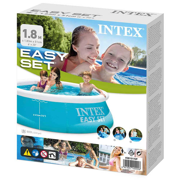 Intex 6ft x 20in Easy Set Swimming Pool #28101, Blue