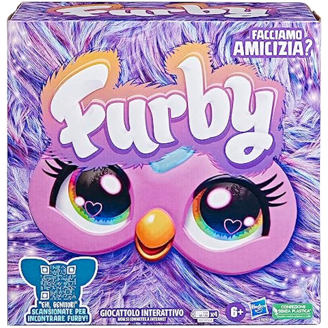 Furby Viola, giocattolo di peluche interattivo - Versione Italiana