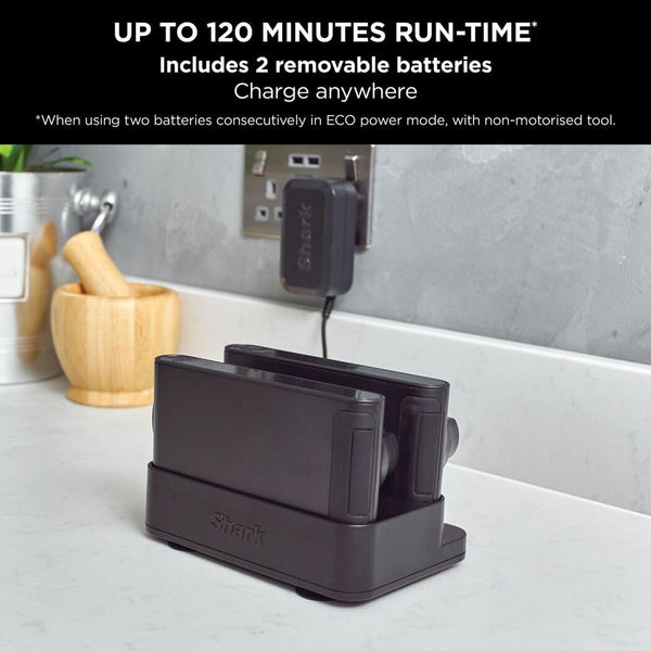 Shark Stratos Cordless Stick Vacuum Cleaner with Anti Hair Wrap Plus, Clean Sense IQ & Anti-Odour Technology, 60 Mins Run-Time, Removable Battery, Charcoal/Rose Gold IZ400UK