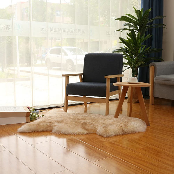 Altlue Genuine Sheepskin Rug - Natural Full Sheepskin Throw (70x100cm)