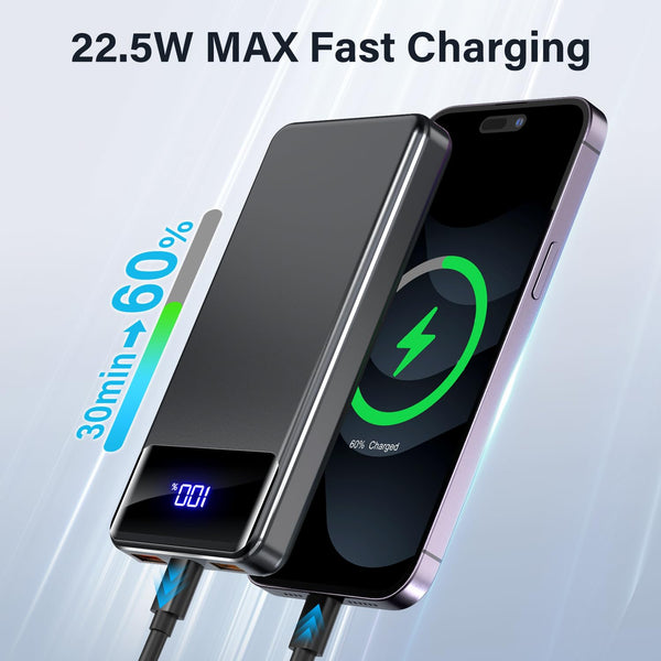 Power Bank Fast Charging 26800mAh, Portable Charger PD22.5W, PD3.0 QC4.0 USB-C/USB-A Output, Phone Battery Pack for iPhone 16 15 14 13 Plus Pro Max Mini, Glaxy