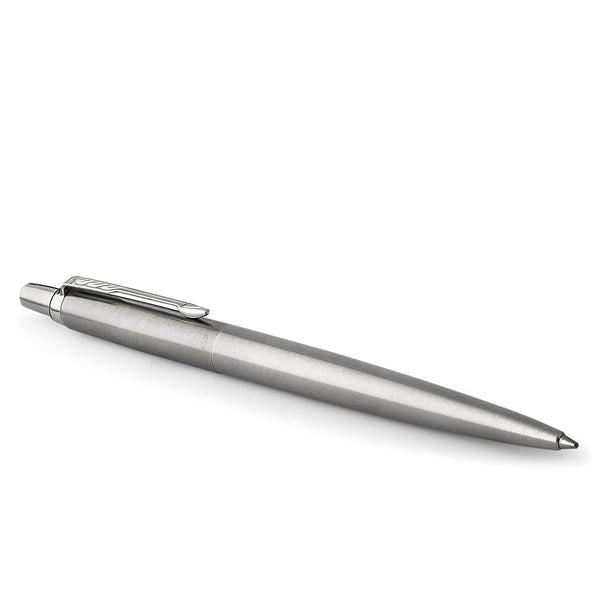 Parker Jotter Ballpoint Pen | Stainless Steel with Chrome Trim | Medium Point | Handwriting Pens & Stationery Supplies | Blue Ink | Gift Box