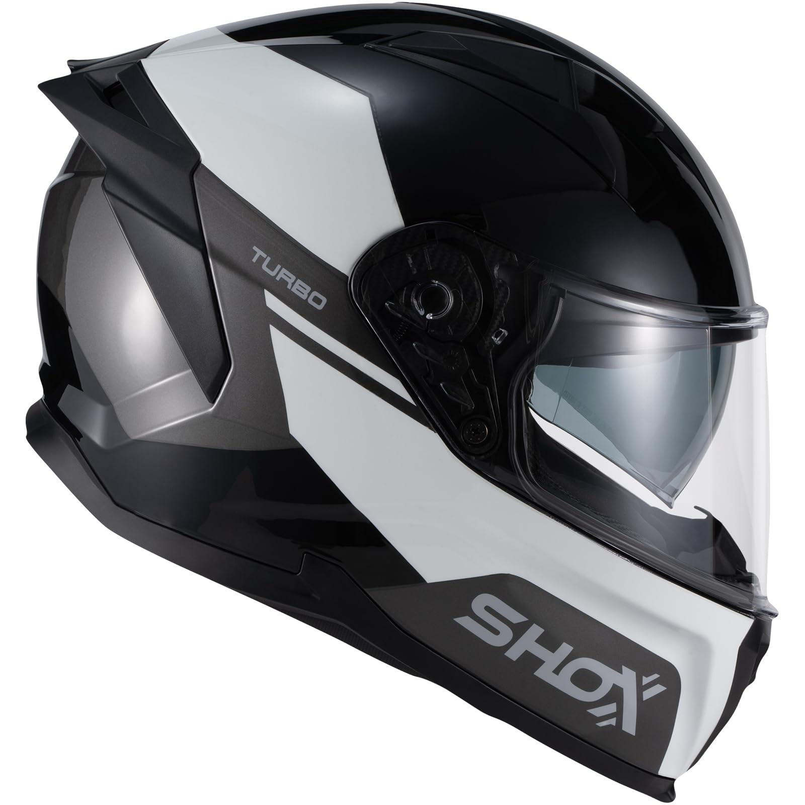 Shox Rapid Turbo Motorcycle Helmet ECE 22.06 Approved Unisex Full Face Street Motorbike Protective Crash Lid for Sport Touring and Road Bike Riding