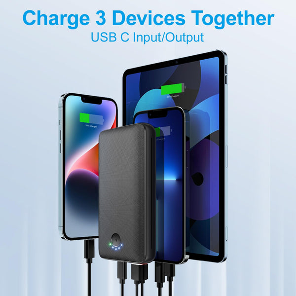 Power Bank 27000mAh Powerbank Fast Charging 22.5W QC 4.0 Portable Charger with Outputs Inputs Flashlight USB C Battery Pack, Ultra-High Capacity Compatible for iPhone Samsung Huawei