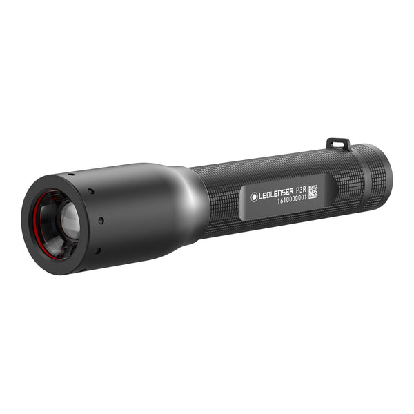 Ledlenser P7R torch LED, 1000 lumens, rechargeable Lithium 18650 battery, 210m long distance beam, focusable, up to zu 40h runtime, incl. magnetic charging system and wall mounting, Flashlight