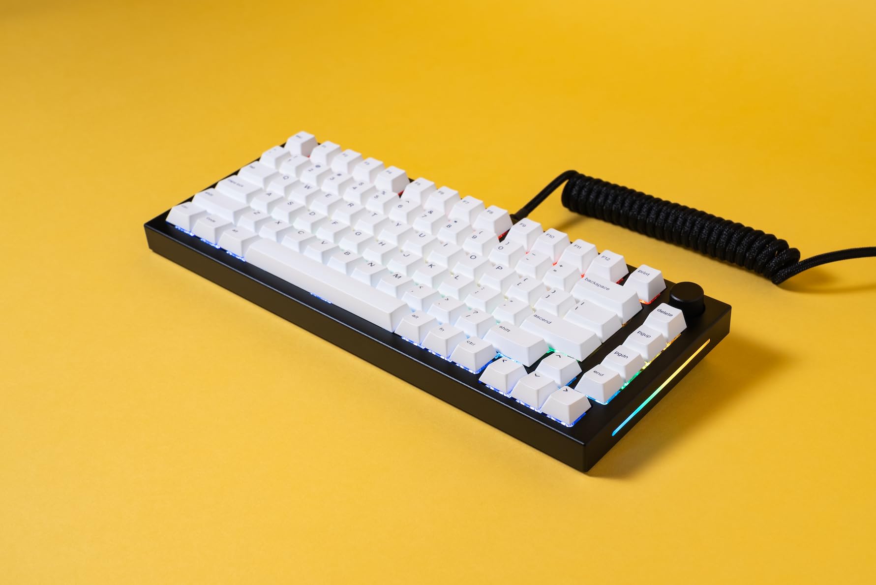 Glorious Gaming GMMK PRO 75% Barebones (Frame Only) - Modular Mechanical Gaming Keyboard, TKL Size (75%), 1.5kg Frame, RGB, Customisable, 5-Pin Switch Support, International/ISO Layout - Black Slate