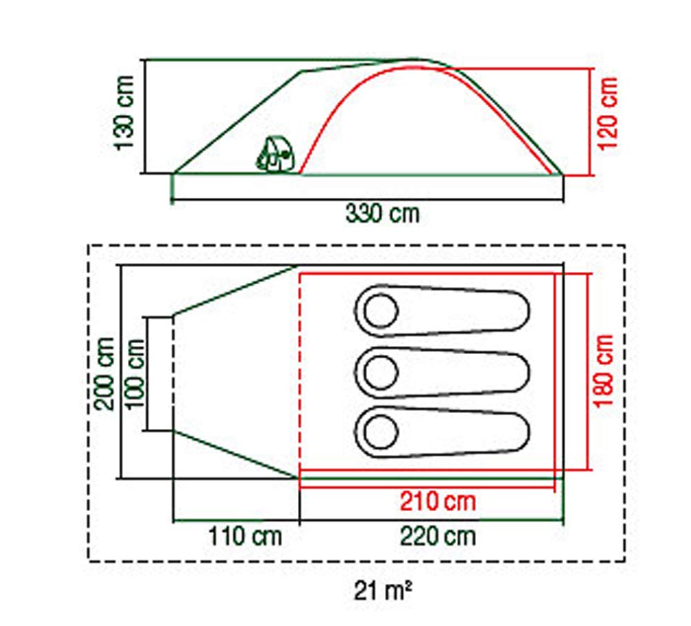 Coleman Kobuk Valley Camping Tent | lightweight 4 Person Igloo Tent with extra dark bedroom | 4 Man Dome Tent with Awning | 100% waterproof WC 4.500