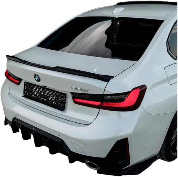 Oneway Rear Diffuser compatible with BMW 3-Series G20/G21 M-Pack Facelift 2022- - Gloss black