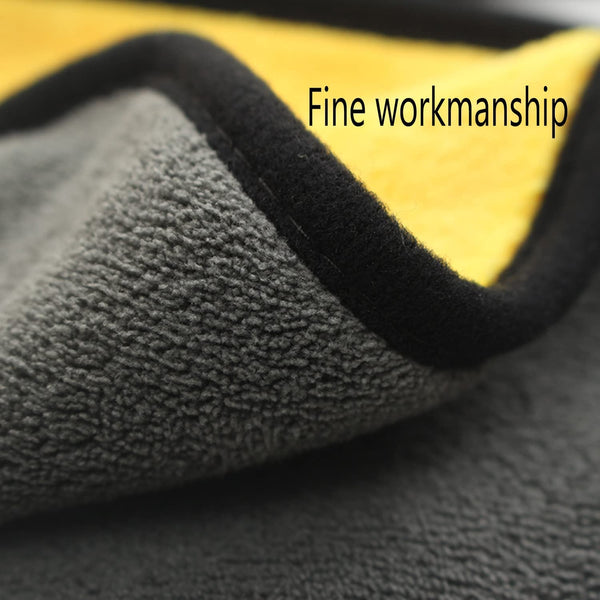 VAIYNWOM Set of 6 Car Cleaning Microfibre Cloths, Absorbent Microfibre Towel Polishing Cloth Gentle on Paint, Lint-Free for Household and Cleaning Car Motorcycle, 30x40cm (Yellow & Gray)