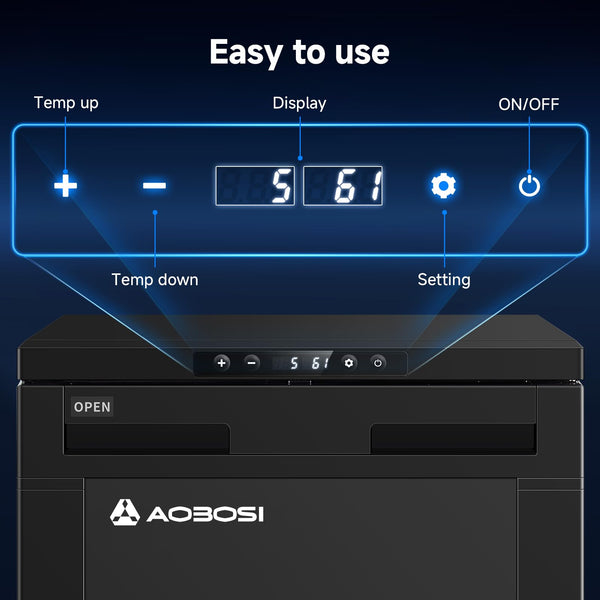 AAOBOSI 83L Campervan Fridge, Camping Refrigerator with APP Control, 12V Fridge Freezer for Campervan, Car, Truck, Boat, Motorhome, Travel