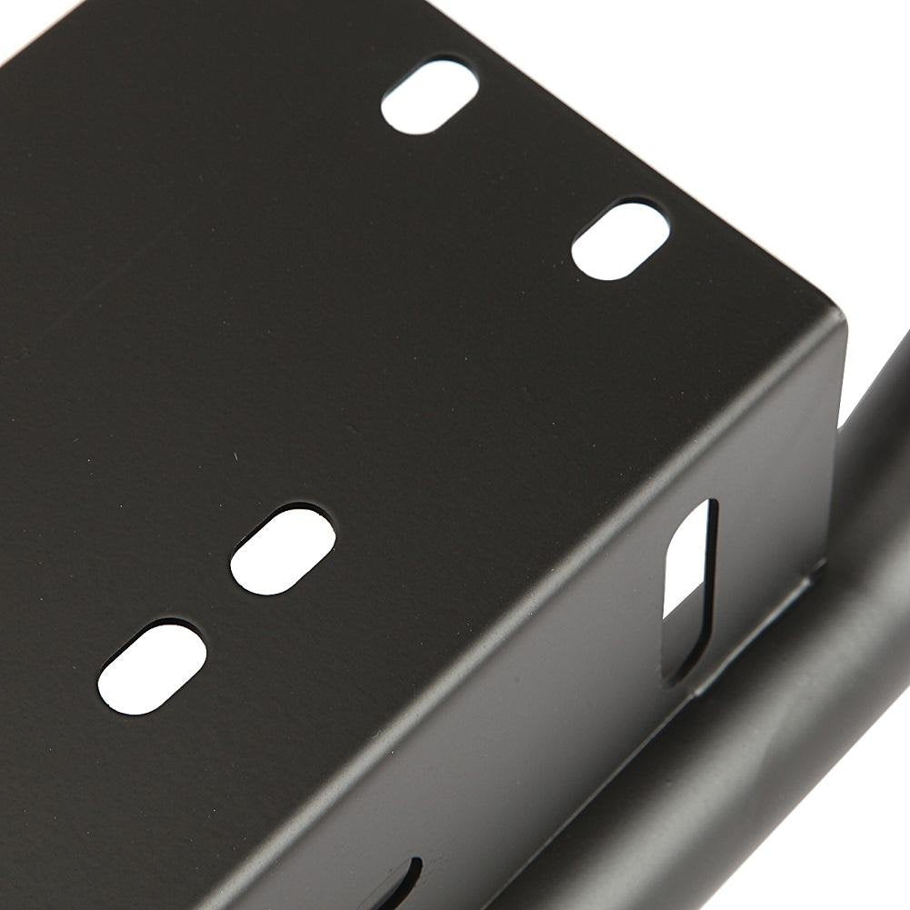 Rigidon Universal License Number Plate Mounting Bracket Holder Front Bull Bar Bumper for LED Driving Light Bar Work Lamp 4X4 Off Road Truck Car Frame Mounting Bracket Black