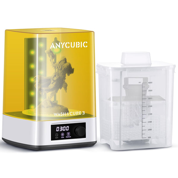 ANYCUBIC 3D Printer Wash and Cure 3 Plus, Larger 2 in 1 Wash Cure Machine for ANYCUBIC Photon Mono 6Ks Mars with Gooseneck Lights, IPA-Saving & Efficient Curing, Washing Size 8.97” x 5.04” x 10.24”
