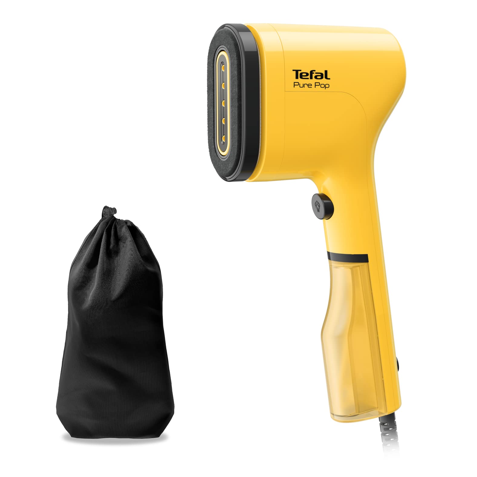 Tefal Pure Pop Slim Handheld Clothes Steamer, No Ironing Board Needed, Ready to Use in 15 Seconds, 70ml Detachable Water Tank, Travel Iron, Garment Steamer, Pink, DT2023