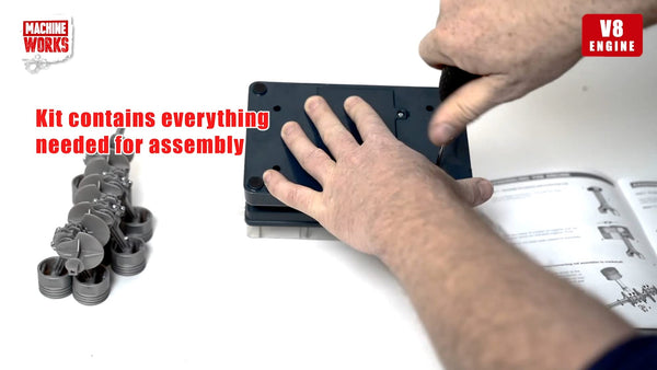 Machine Works Build Your Own Porsche 911 Boxer Engine Toy - Replica Model Building Kit - Features Sounds and Illumination, 280+ Pieces, 10+ Years