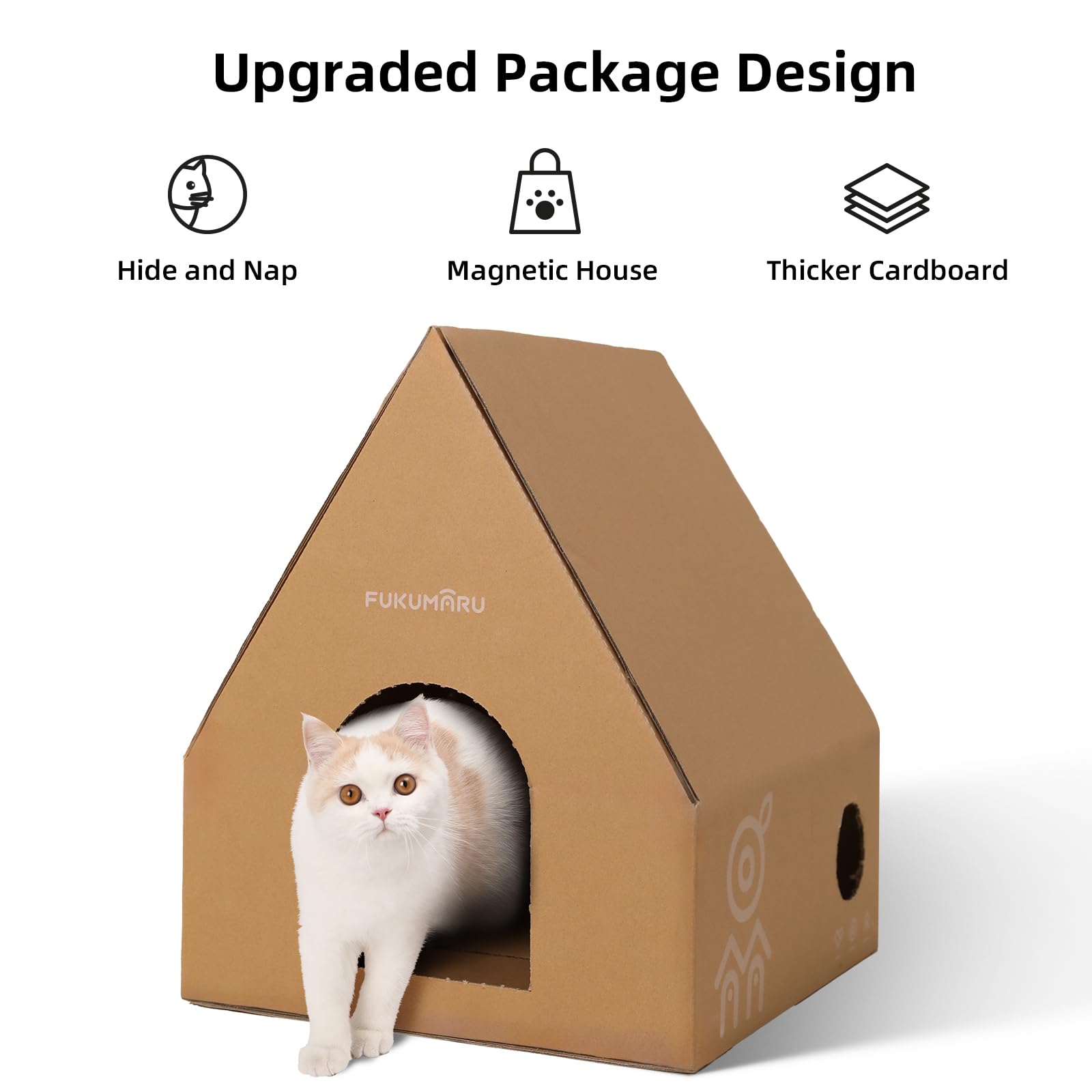 FUKUMARU Cat Wall Furniture Set, Rubber Wood, Transparent Capsule Cat Wall Shelves with 2 PCS Pedals - Premium Kitty Bed for Sleeping, Playing,