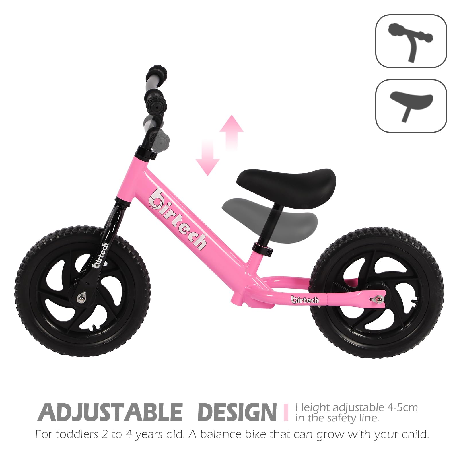 Balance Bike for Toddlers, Kids - 2, 3, 4 Year Olds, Bicycle Toys for 1 Year Old Boys Girls, No Pedal Training Bicycle Toddler Bike