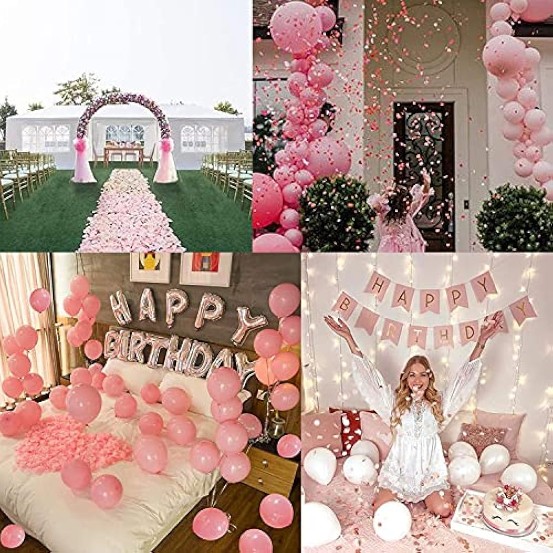 4000pcs Rose Petals for Weddings, Silk Rose Petals, Insipid Artificial Silk Flower Petals, Decoration Petal Flower Confetti for Valentine's Day, Aisle Wedding, Bed, Party, Table (White)