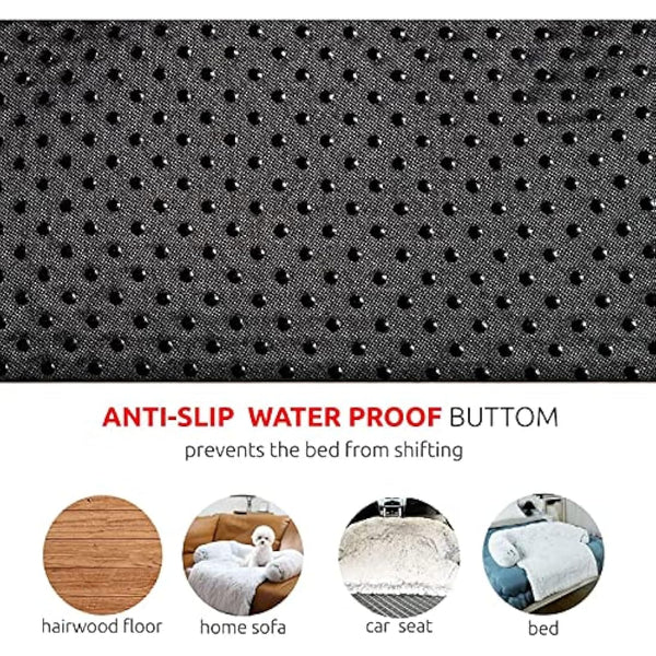 ANWA Dog Sofa Bed Cover - Soft Plush Furniture Protector Mat for Dogs, Washable Couch Cushion With 40'' x 40'' x 6'' Dimensions