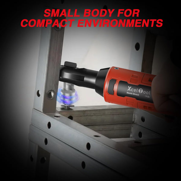 Funnyway 20V Cordless Ratchet Wrench, 3/8”Cordless Ratchet, Max Torque 80N.m, 320RPM Power Battery Ratchet with Variable Speed, Including 2 x 2.0Ah Batteries, LED Light, 6 Sockets (Red)