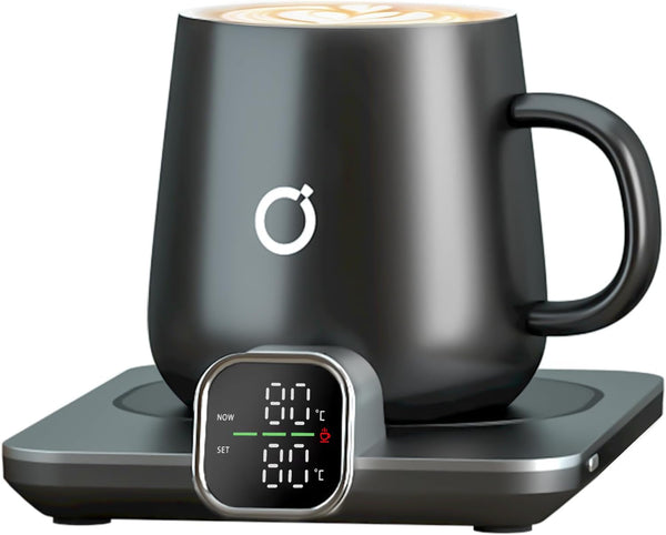 ikago Smart Heated Coffee Mug Warmer & Mug Set - Heated Mug Warmer with Auto Shut Off, 1? Precise Temperature Control Mug Warmer, Electric Coffee Mug